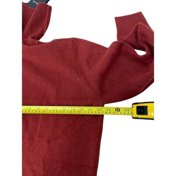 Massimo Dutti Womens Sweater Large L Red Turtle Neck Wool cashmere 5722/619 NWT - Picture 8 of 9